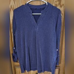 Zenana Outfitters Purple Ribbed Women's Top